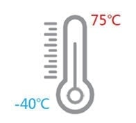 動作保証温度-40℃～75℃